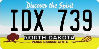 ND license plate IDX739