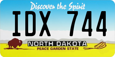 ND license plate IDX744