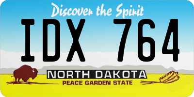 ND license plate IDX764