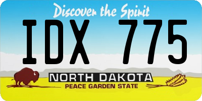 ND license plate IDX775