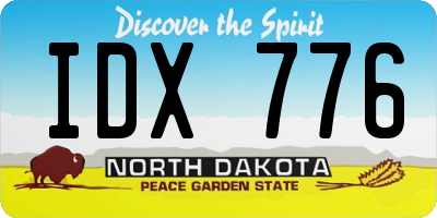 ND license plate IDX776
