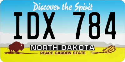 ND license plate IDX784