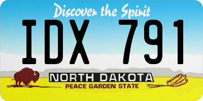 ND license plate IDX791