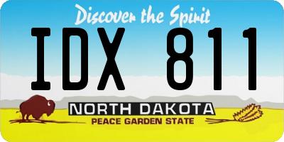 ND license plate IDX811