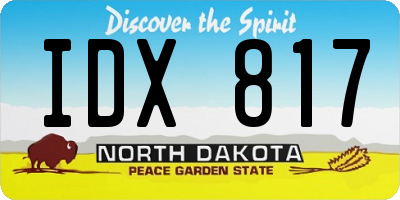 ND license plate IDX817