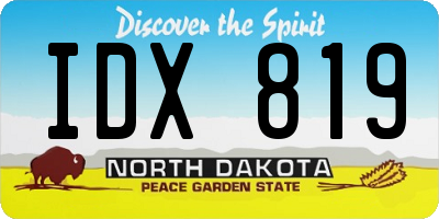 ND license plate IDX819
