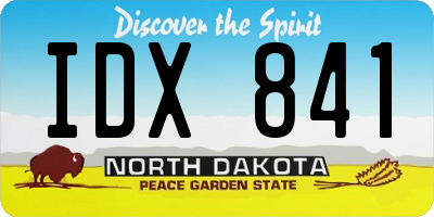 ND license plate IDX841