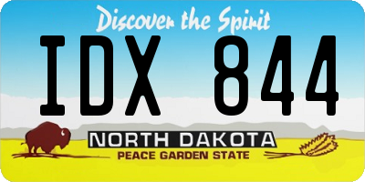 ND license plate IDX844
