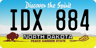 ND license plate IDX884