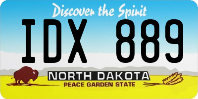 ND license plate IDX889