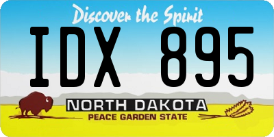 ND license plate IDX895