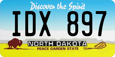 ND license plate IDX897