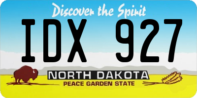 ND license plate IDX927