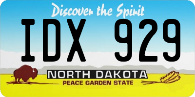 ND license plate IDX929