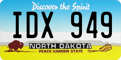 ND license plate IDX949