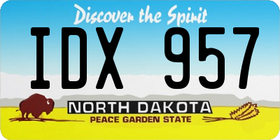ND license plate IDX957
