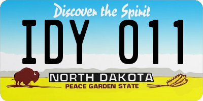 ND license plate IDY011