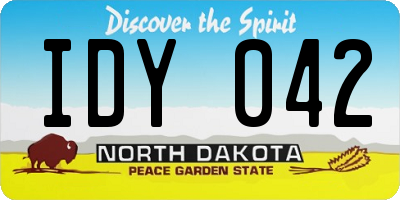 ND license plate IDY042