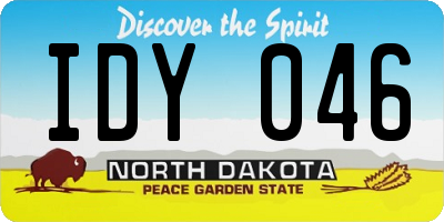 ND license plate IDY046