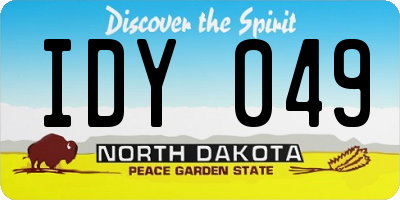 ND license plate IDY049