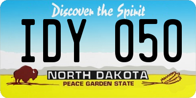ND license plate IDY050