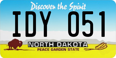 ND license plate IDY051