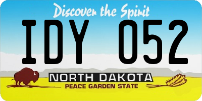 ND license plate IDY052