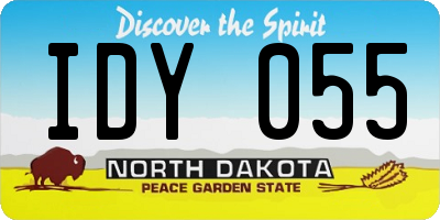 ND license plate IDY055