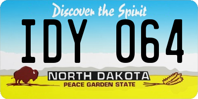 ND license plate IDY064