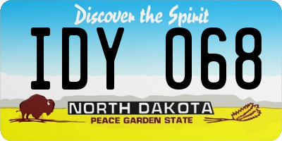 ND license plate IDY068