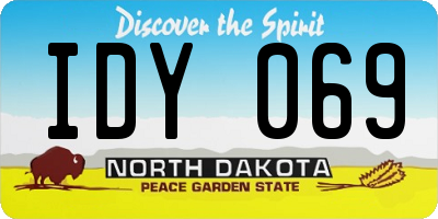 ND license plate IDY069