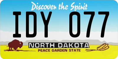 ND license plate IDY077