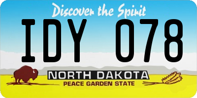 ND license plate IDY078