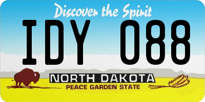 ND license plate IDY088