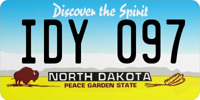 ND license plate IDY097