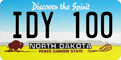 ND license plate IDY100