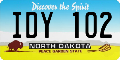 ND license plate IDY102