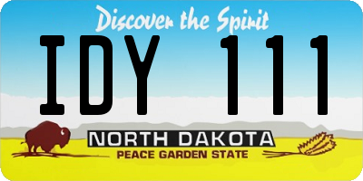ND license plate IDY111