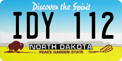 ND license plate IDY112