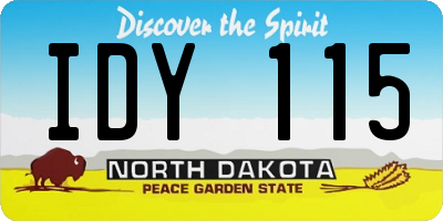 ND license plate IDY115