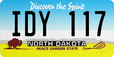 ND license plate IDY117