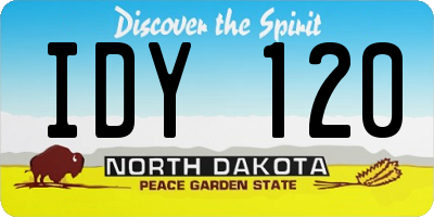 ND license plate IDY120