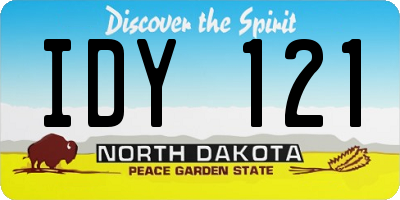 ND license plate IDY121