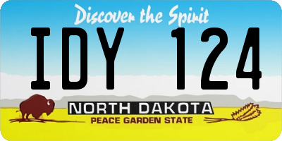 ND license plate IDY124