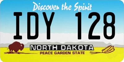 ND license plate IDY128