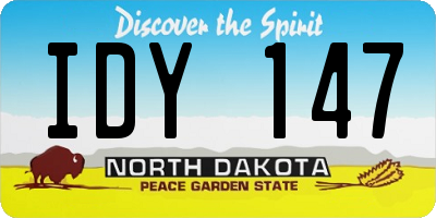 ND license plate IDY147