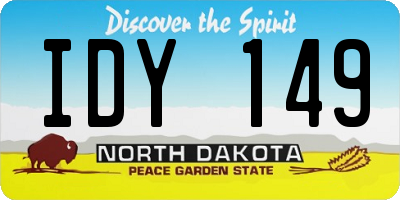 ND license plate IDY149