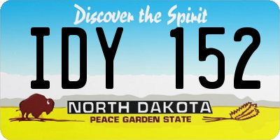 ND license plate IDY152