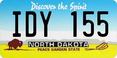 ND license plate IDY155