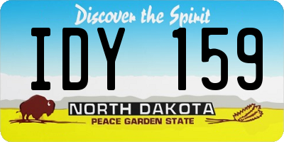 ND license plate IDY159